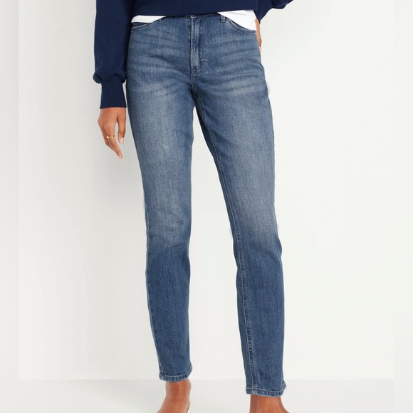 NWT Old Navy High-Waisted Wow Straight Ankle Medium Wash Jeans size 18 - Picture 1 of 4